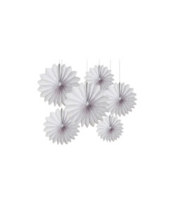 White Paper Fan Set 15cm