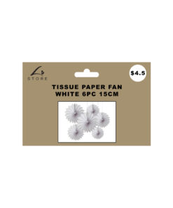 Alternative view of White Paper Fan Set 15cm