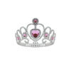 Pink Heart Silver Princess Tiara