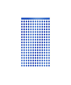 Blue Round Foil Backdrop 1x2m