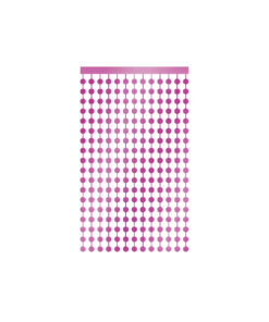 Pink Round Foil Backdrop 1x2m