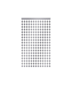 Silver Round Foil Backdrop 1x2m