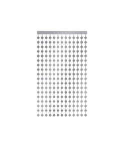 Silver Round Foil Backdrop 1x2m