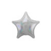 Silver Holo Glitter Star Foil Balloon 18in
