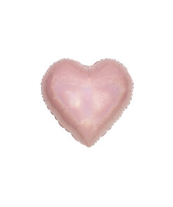 Rose Gold Holo Glitter Heart Foil Balloon 18in