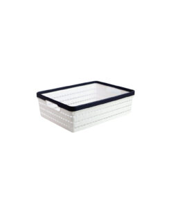 White Plastic Storage Bin 23.5x16.5x7.5cm
