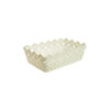 Cream Plastic Storage Bin 24.5x15.2x9.2cm