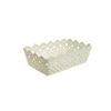 Cream Plastic Storage Bin 29.8x19.8x9.6cm