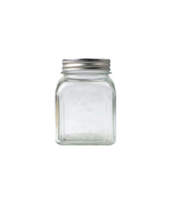 Small Glass Storage Jar With Tin Lid