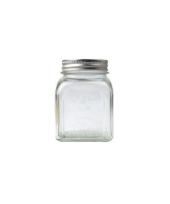 Small Glass Storage Jar With Tin Lid