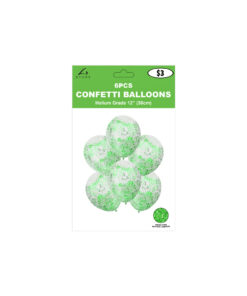 Alternative view of Green Star Confetti Balloon 12inch 6pk