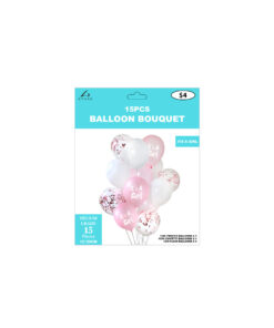 Alternative view of It's A Girl Balloon Bouquet 15pc