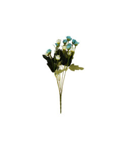 Blue & White Rose 20 Heads 33cm