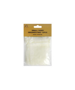 Alternative view of Ivory Small Organza Bags 12pc