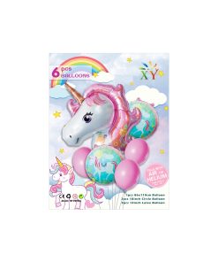 Unicorn Party Balloon Set 6pc