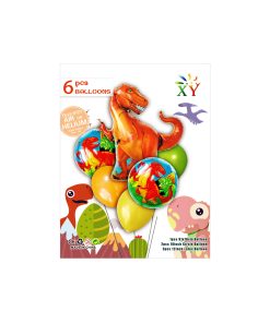 dinosaur party balloon set 6pc