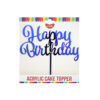 Blue Acrylic Happy Birthday Topper