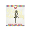 Gold Acrylic Happy Birthday Topper