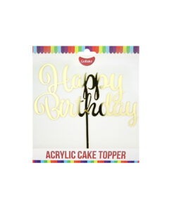 Gold Acrylic Happy Birthday Topper