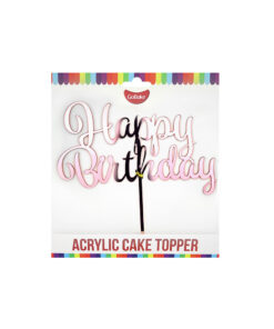 Rose Gold Acrylic Happy Birthday Topper
