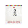 Silver Acrylic Happy Birthday Topper