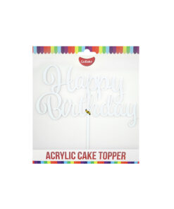 White Acrylic Happy Birthday Topper