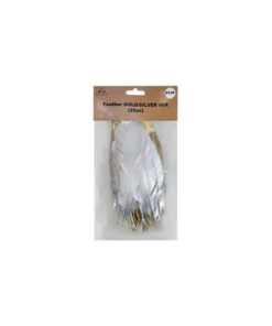 Gold & Silver Mixed Feathers 20pc