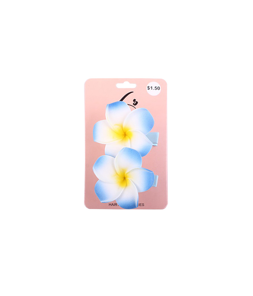 Blue Frangipani Flower Clip 2pk | LookSharpStore