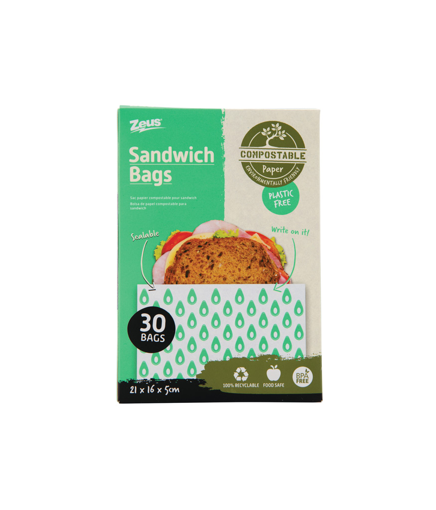 Compostable Sandwich Bag 30pk | LookSharpStore