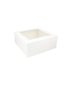 White Cake Box With Window 12in 2pk
