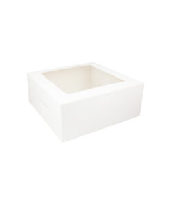 White Cake Box With Window 14in 2pk