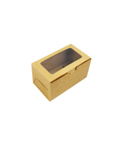 Brown 2 Holder Cupcake Box 3pk