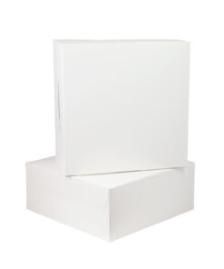 White Cake Box 12in 2pk 30 x 30 x 12.7cm
