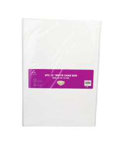 White Cake Box 12in 2pk 30 x 30 x 12.7cm
