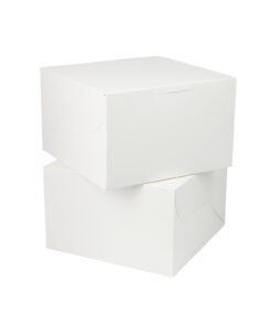 White Cake Box 8in 2pk 20 x 20 x 12.7cm 