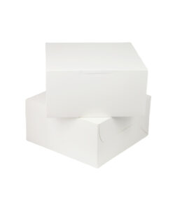 White Cake Box 10in 2pk 25.4 x 25.4 x 12.7cm