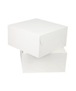 White Cake Box 10in 2pk 25.4 x 25.4 x 12.7cm