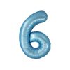 Matte Blue Number 6 Balloon