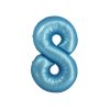 Matte Blue Number 8 Balloon