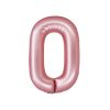 Matte Pink Number 0 Balloon