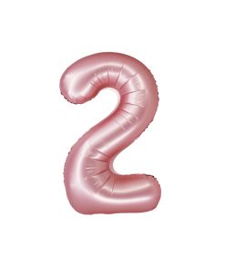 Matte Pink Number 2 Balloon