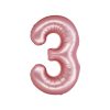 Matte Pink Number 3 Balloon