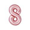 Matte Pink Number 8 Balloon