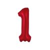 Matte Red Number 1 Balloon