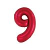 Matte Red Number 9 Balloon