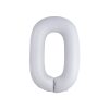 Matte White Number 0 Balloon