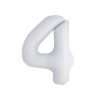Matte White Number 4 Balloon