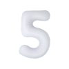 Matte White Number 5 Balloon