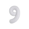 White Foil Matte Number 9