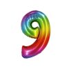 Rainbow Number 9 Balloon